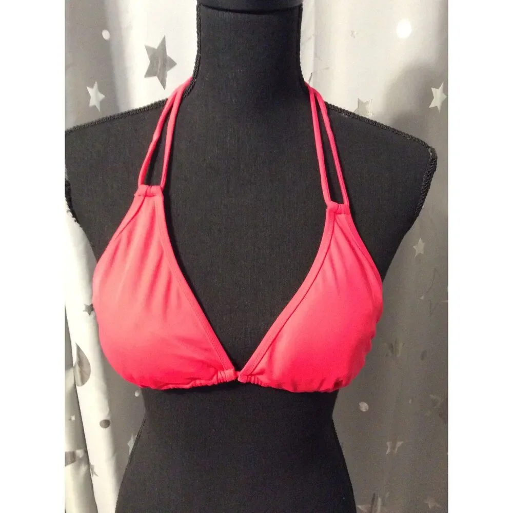 Victoria's Secret Red Large Triangle Bikini Top Womens Light Padding